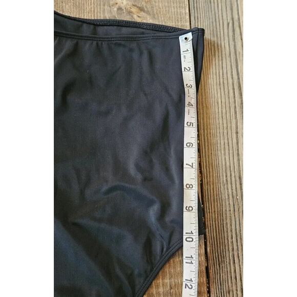 Kendall & Kylie Black Swimsuit Medium Butterfly Cutout One Piece Cheeky Shoulder - Picture 13 of 13